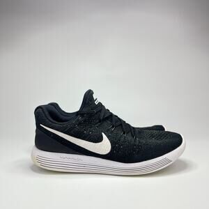Nike Lunar Epic Flyknit 2 Black White Running Shoes Women's Size 11 Men's 9.5